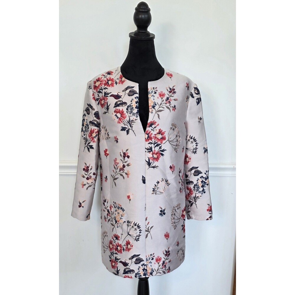 Stella McCartney Floral Jacquard Shift Dress IT 42 US 6 Long Sleeve Made Hungary